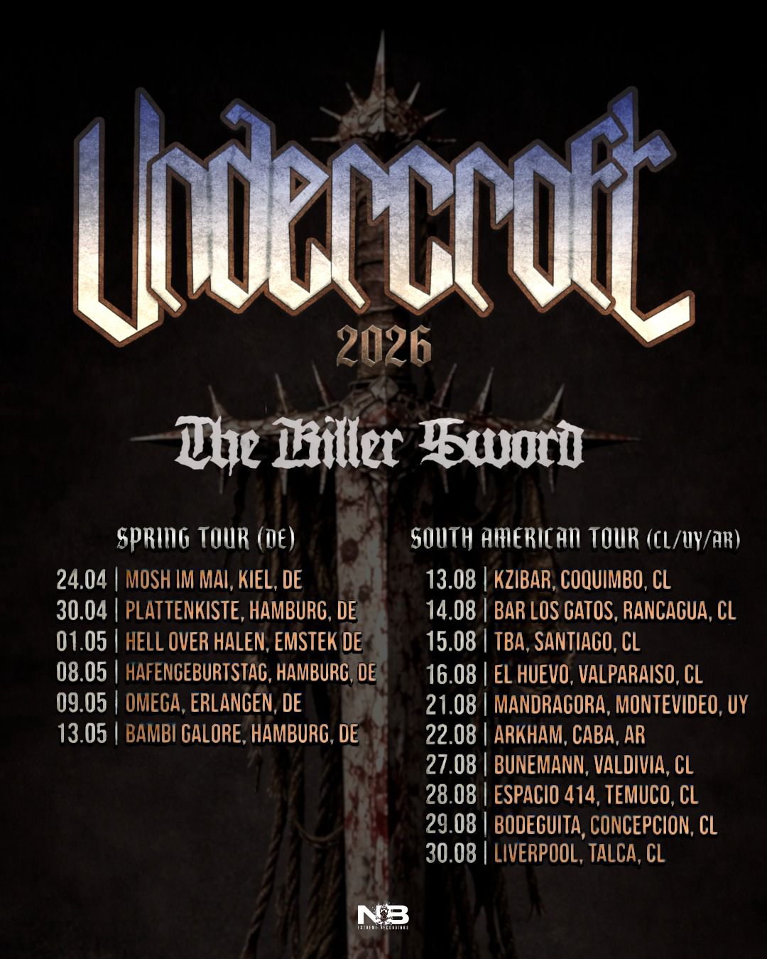 Undecroft confirma fechas de su gira latinoamericana